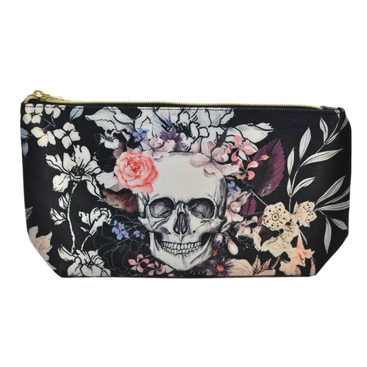 Neceser mediano de Mujer MakeUp Black Skull Calaveras | CHULA Tulum