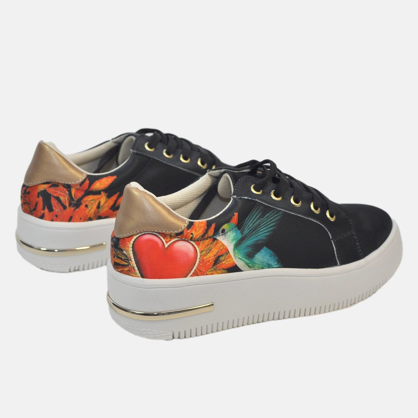 Zapatillas Urbanas de Mujer Colibrí Corazón - Moda Sostenible Cuero Vegano | CHULA Tulum - CHULA Tulum