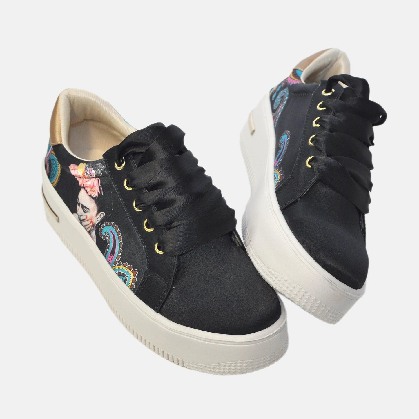 Zapatillas Urbanas de Mujer Frida Kahlo Multicolor - Cuero Vegano | CHULA Tulum - CHULA Tulum